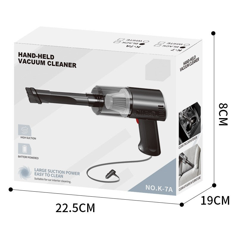 Aspirator Portabil Auto, Kadeny, Tip Pistol K7A, Pentru Casa si Masina, Cablu Auto, 36 x 17 cm, Negru