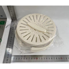 Strecuratoare 2 in 1 pentru Fructe si Legume, Kadeny, Cos de Scurgere si Cutie de Depozitare, 15.5 x 8.3 cm, din PP, cu Maner si Capac, Alb