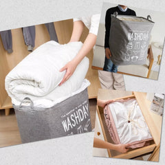 Cos de rufe, Kadeny, 72 L, Textil, 30x40x60 cm, Albastru, Cu imprimeu