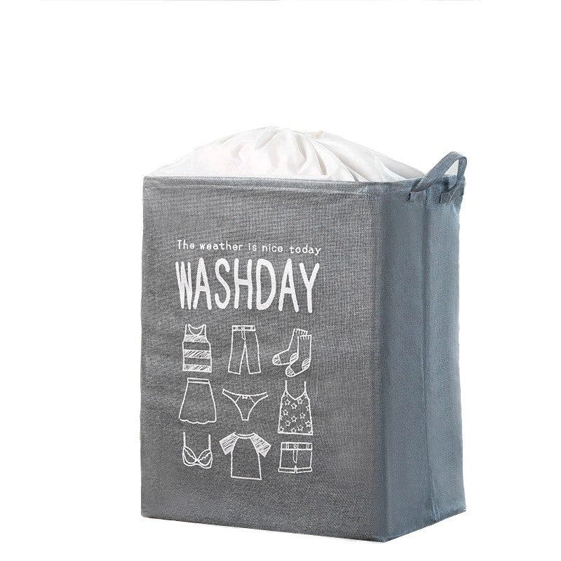 Cos de Rufe, Kadeny, 72 L, Textil, 30x40x60 cm, Gri, Cu Imprimeu