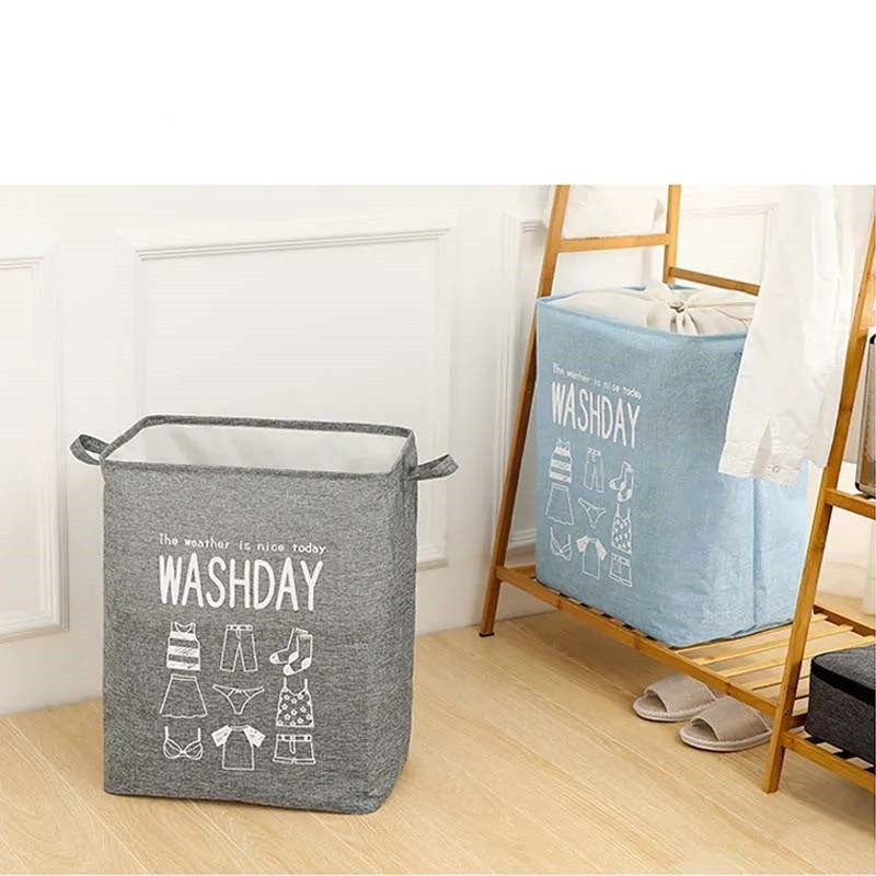 Cos de Rufe, Kadeny, 72 L, Textil, 30x40x60 cm, Gri, Cu Imprimeu