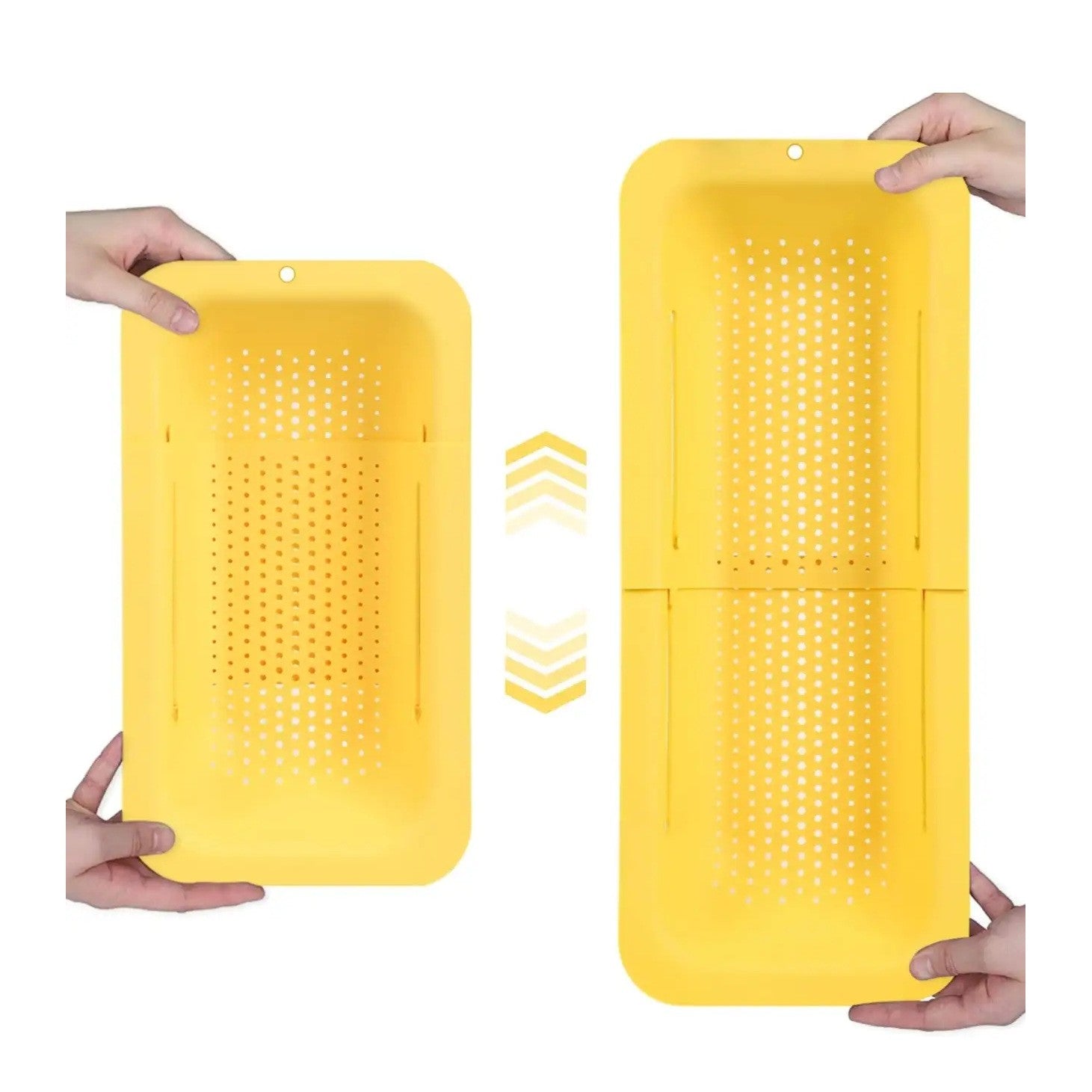 Cos pentru Scurgere Chiuveta de Bucatarie, Kadeny, Plastic, Telescopic, 36x20x5 cm, Galben