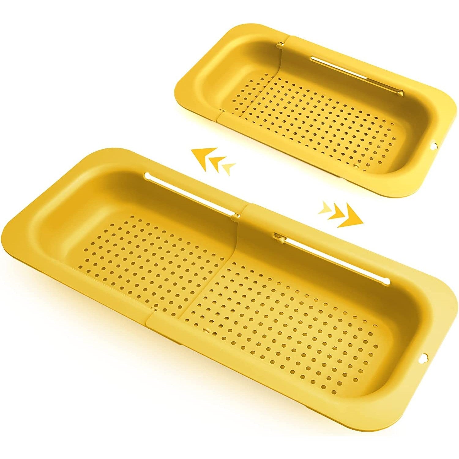 Cos pentru Scurgere Chiuveta de Bucatarie, Kadeny, Plastic, Telescopic, 36x20x5 cm, Galben