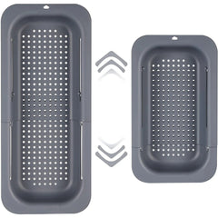 Cos pentru Scurgere Chiuveta de Bucatarie, Kadeny, Plastic, Telescopic, 36x20x5 cm, Gri