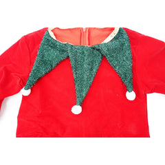 Costum Craciun, Kadeny, Fete, Spiridus, rosu, 10 - 13 ani, catifea