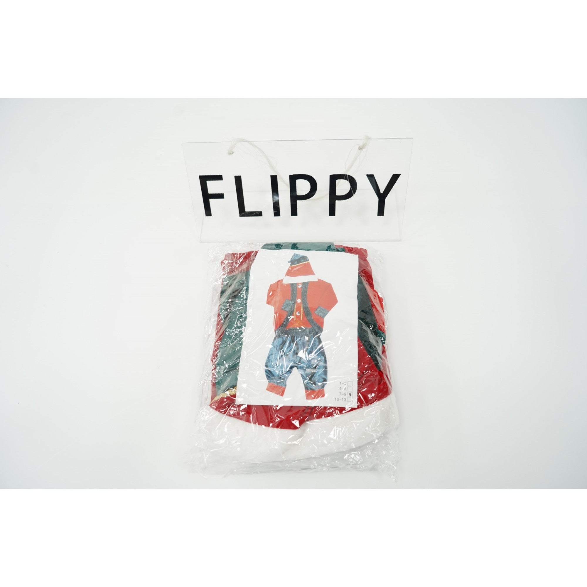 Costum Craciun, Kadeny, Spiridus, rosu-verde,  10 - 13 ani, catifea