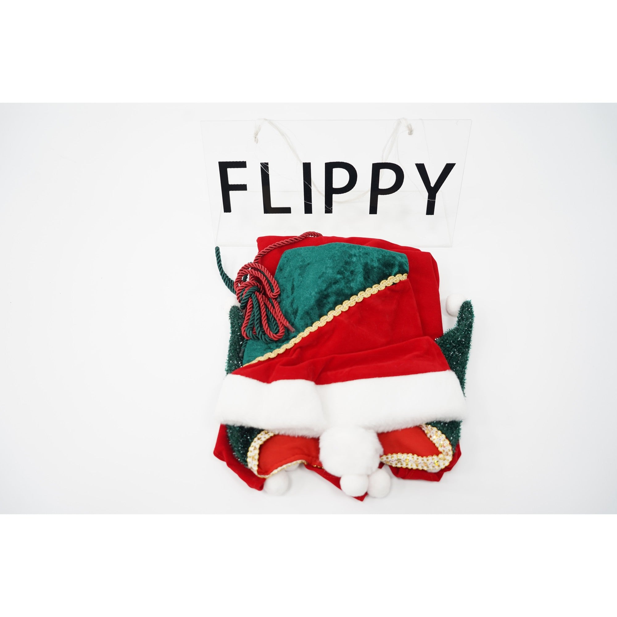 Costum Craciun pentru Fetite, Kadeny, Spiridus, rosu, 4 - 6 ani, catifea