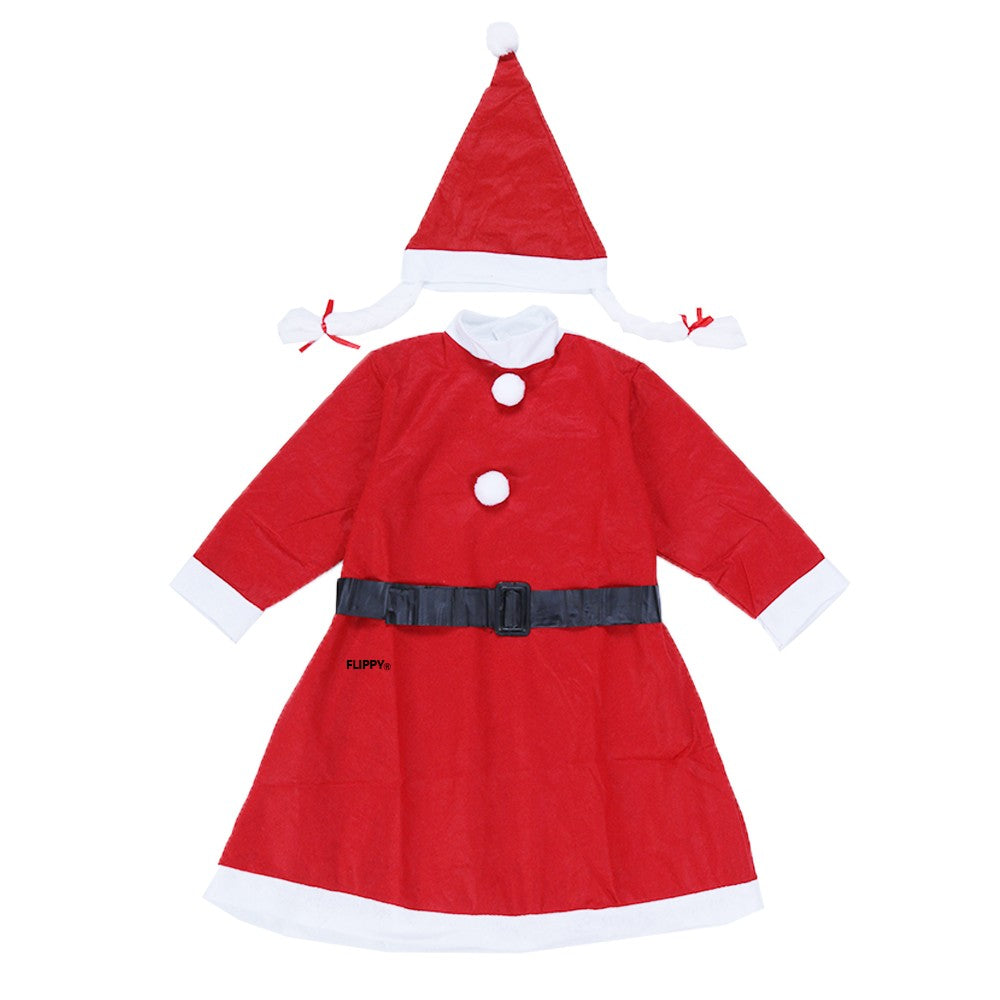 Costum Craciunita Kadeny® Fata, 7-9 ani, 3 piese, Polar