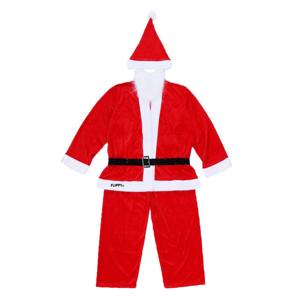 Costum Mos Craciun Kadeny® Baiat, 10-12 ani, 5 piese, Catifea