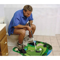 Covoras de Baie, Kadeny, Model Teren de Golf, Interactiv, +14 Ani, din PVC, 80 x 69 cm, Verde