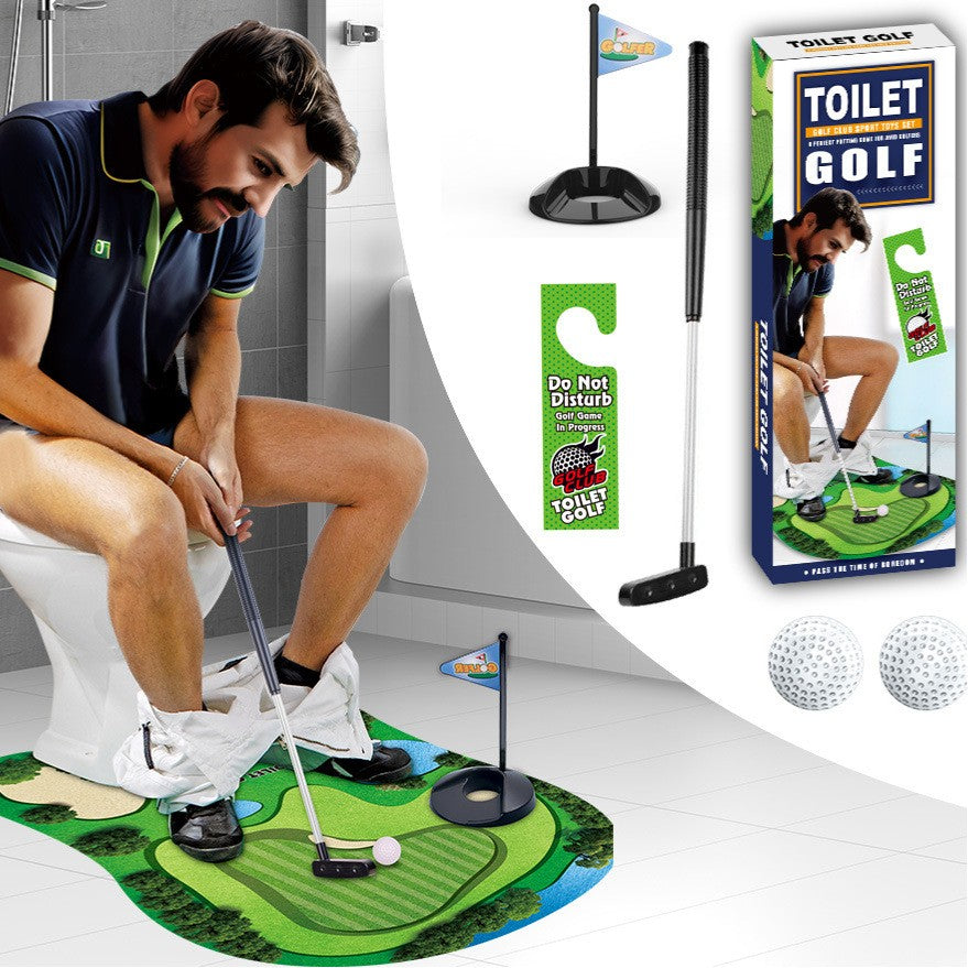 Covoras de Baie, Kadeny, Model Teren de Golf, Interactiv, +14 Ani, din PVC, 80 x 69 cm, Verde