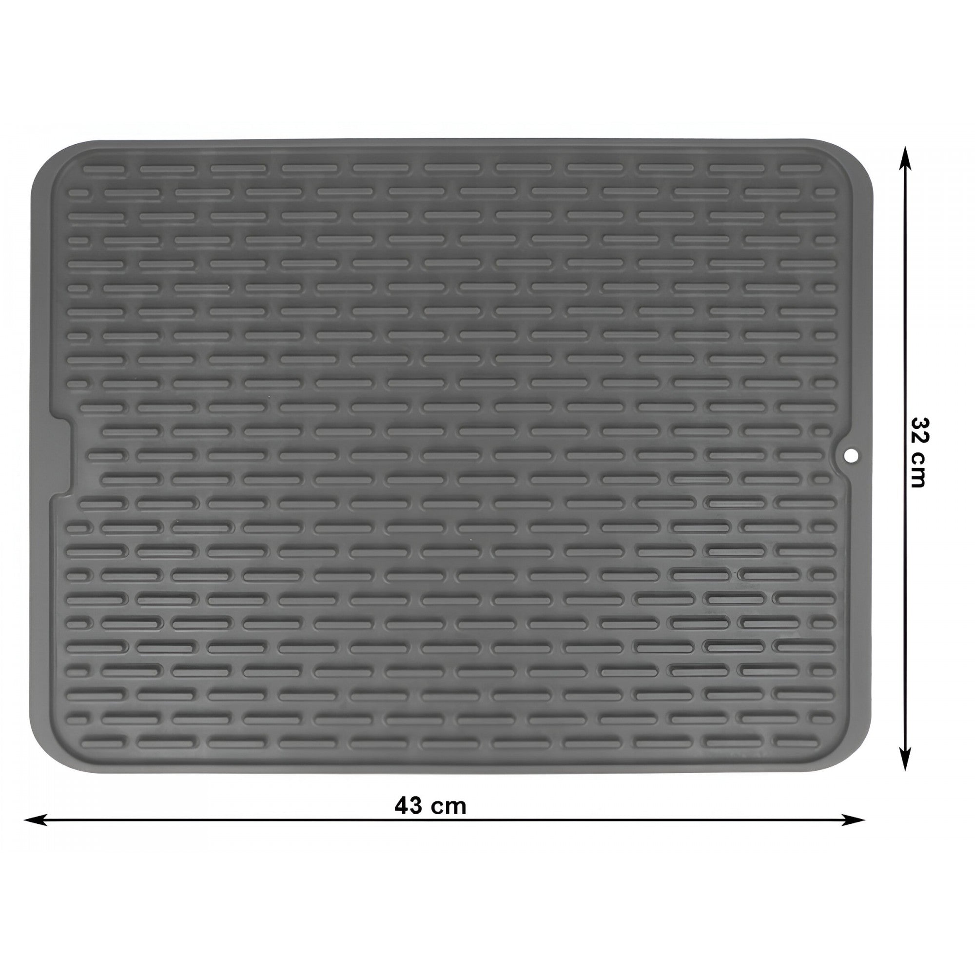 Covoras din Silicon pentru Scurgere Vase, Kadeny, Uz Casnic, Rezistent la Temperaturi Ridicate, Izolator, 43x32.5 cm, Negru