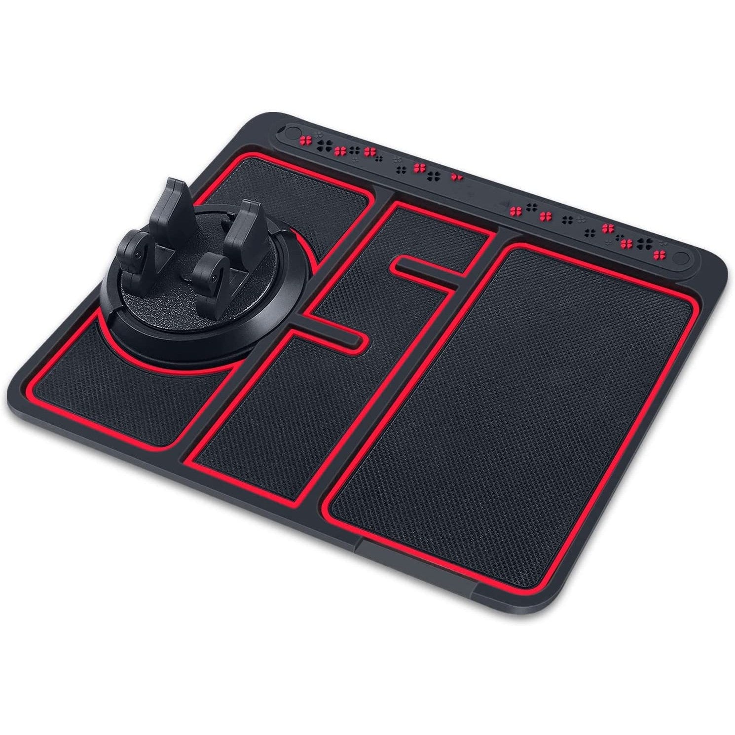 Covoras Pad/Suport Auto 4 in 1 Kadeny, Anti alunecare Bord, Universal, Suport Auto Telefon, Tableta, Gps, Rotire 360 ° Multifuntional, Numar telefon, Aroma, Negru