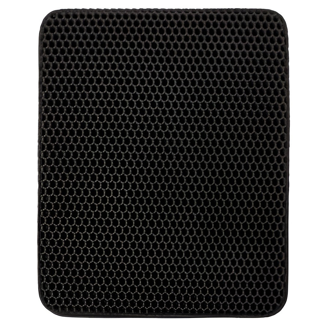 Covoras pentru Litiera, Kaveny, Covor cu Doua Fete pentru Pisici, Rezistent la Apa, Colectare Granule de Nisip, Antiderapant, 40x50 cm, Negru