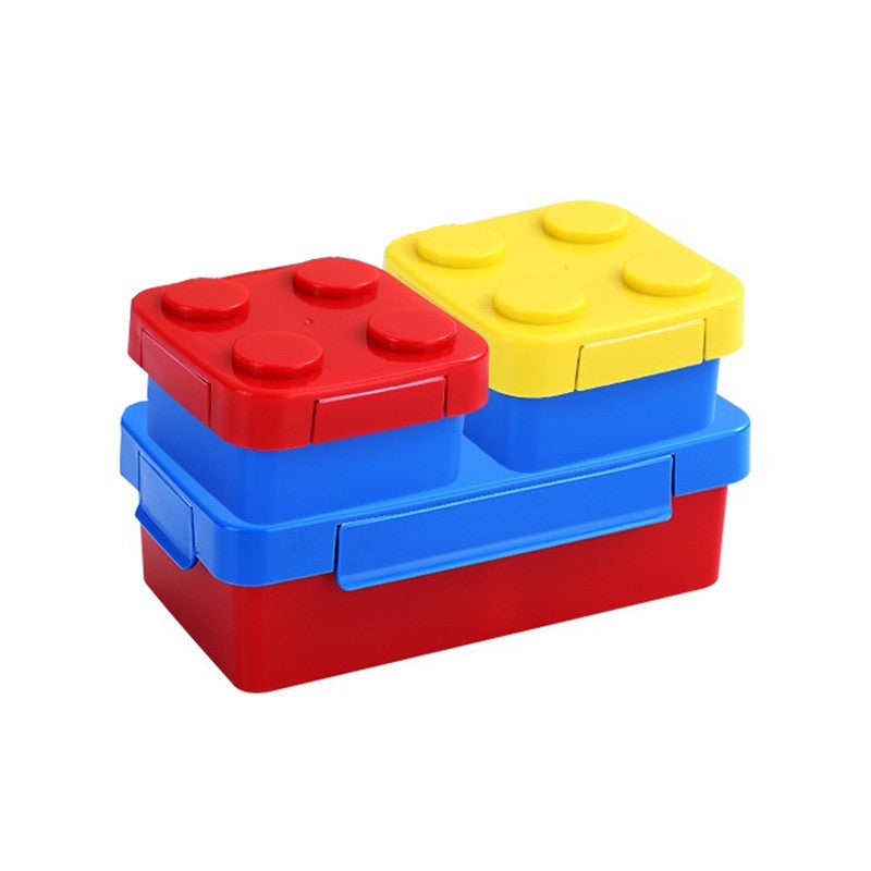 Set caserole pentru pranz interactive, Kadeny, cuburi de construit, plastic, multicolor