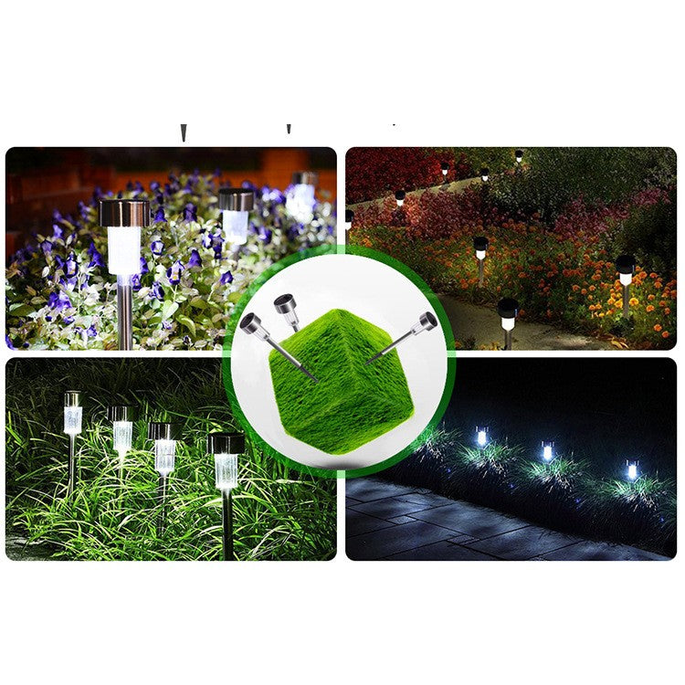 Lampa solara LED de exterior pentru gradina Kaveny, dispersor normal, 0.06W, Inox, 29 cm