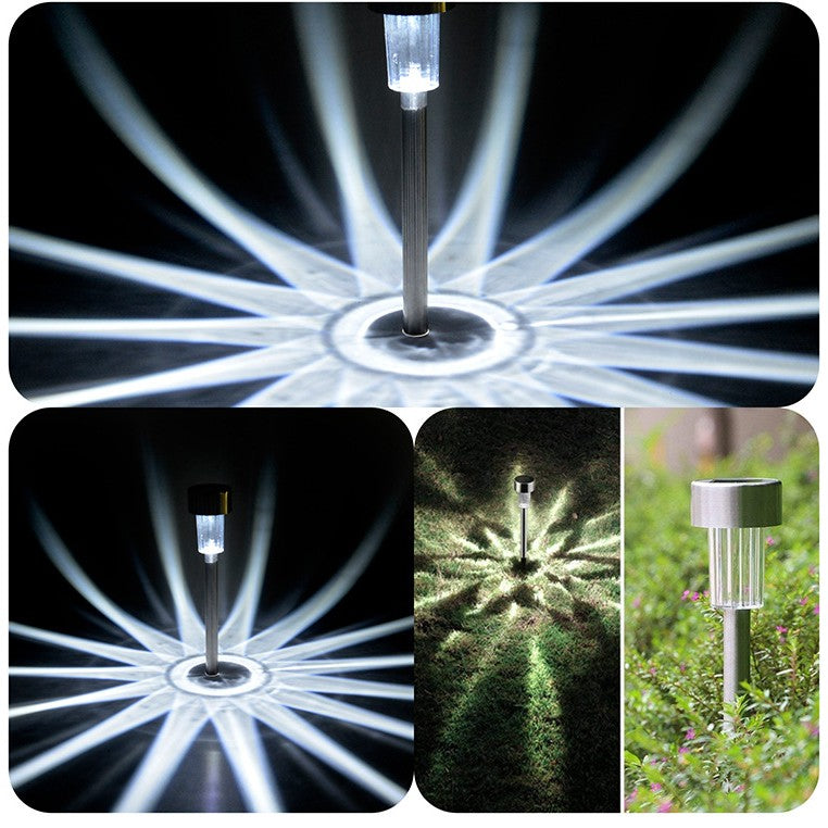 Lampa solara LED de exterior pentru gradina Kaveny, dispersor normal, 0.06W, Inox, 29 cm