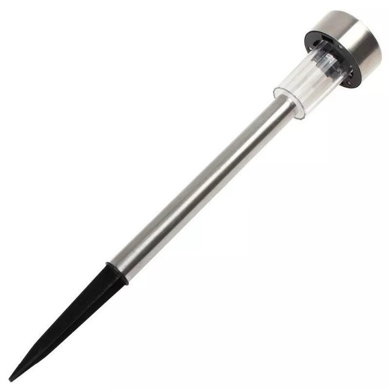 Lampa solara LED de exterior pentru gradina Kaveny, dispersor normal, 0.06W, Inox, 29 cm