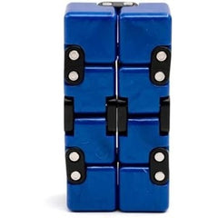 Cub antistres, Fidget Toy, Infinity Magic Cube, Albastru, 4x4x4 cm