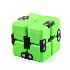 Cub antistres, Fidget Toy, Infinity Magic Cube, Verde, 4x4x4 cm