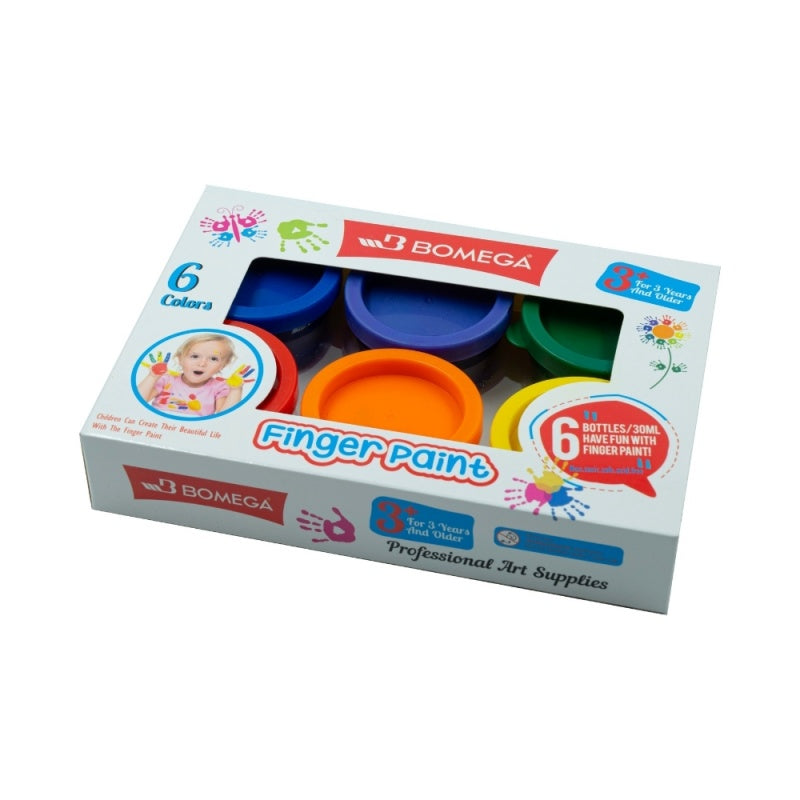 Culori tempera CNX Finger Paint, 6x30 ml/borcan, 4004-2