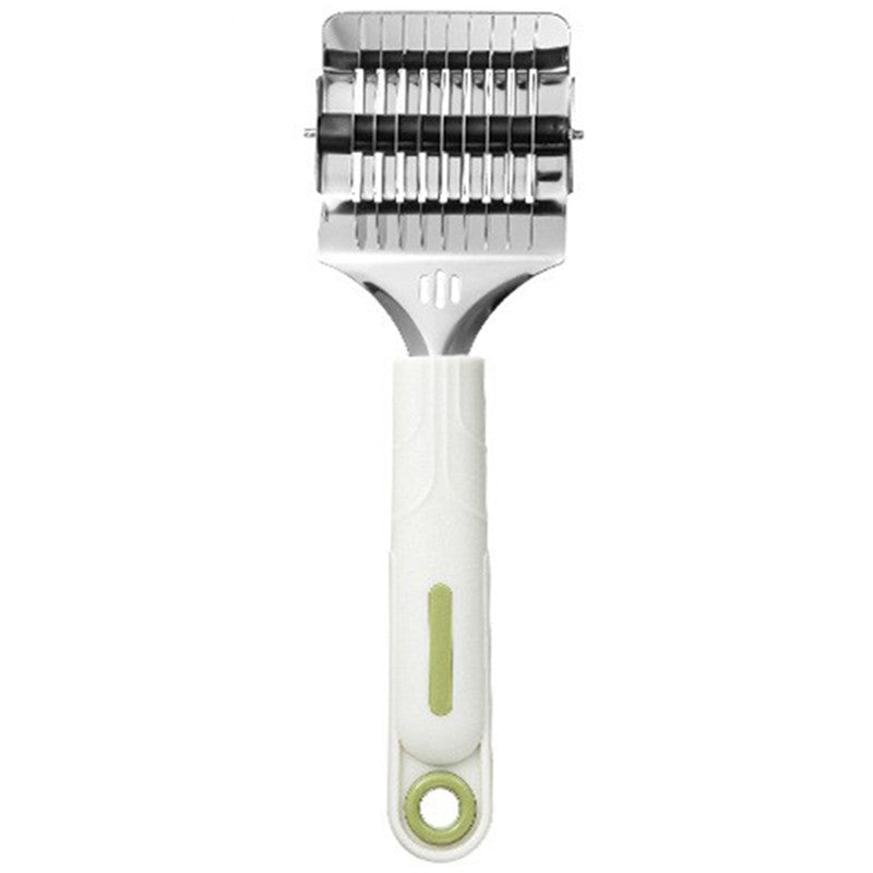 Dispozitiv de taiat Taietei, Kadeny, din Plastic cu Inox Razatoare, Curatator de Legume-Fructe, Maner Anti Alunecare, 22 x 6.5 cm Alb