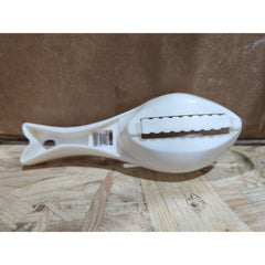 Curatator de Solzi de Peste, Kadeny, Manual, Forma Peste, cu Compartiment de Colectare, din Plastic, 15.5x5.5 cm, Alb