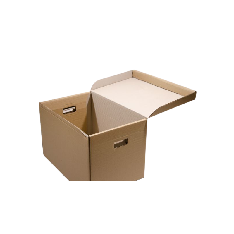 Container arhivare PAFF CA399-3N, capac fix, 520x330x330mm, carton, natur, pentru 6 bibliorafturi