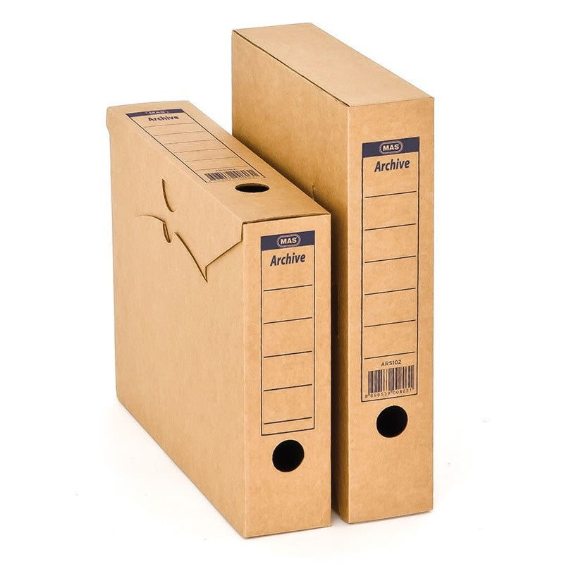 Cutie arhivare MAS, 6.5cm, carton, natur
