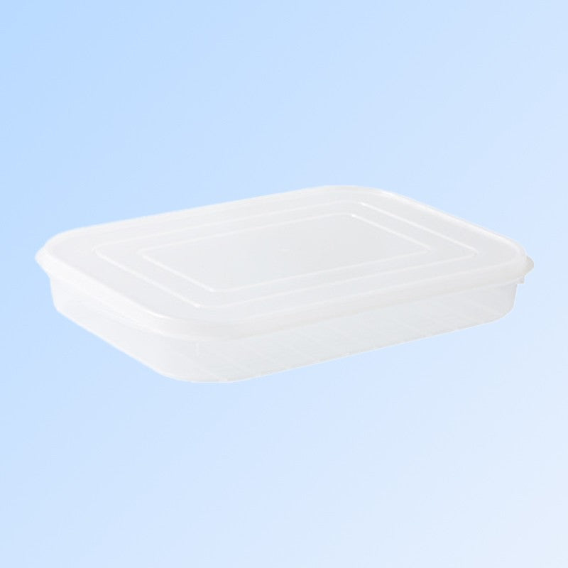 Cutie de depozitare de uz casnic, Kadeny, Caserola pentru Frigider, Rezistenta la umiditate, Rezervor Sigilat pentru Depozitare Alimentara, 24.5 x 18.5 x 3.5cm, Alb Transparent