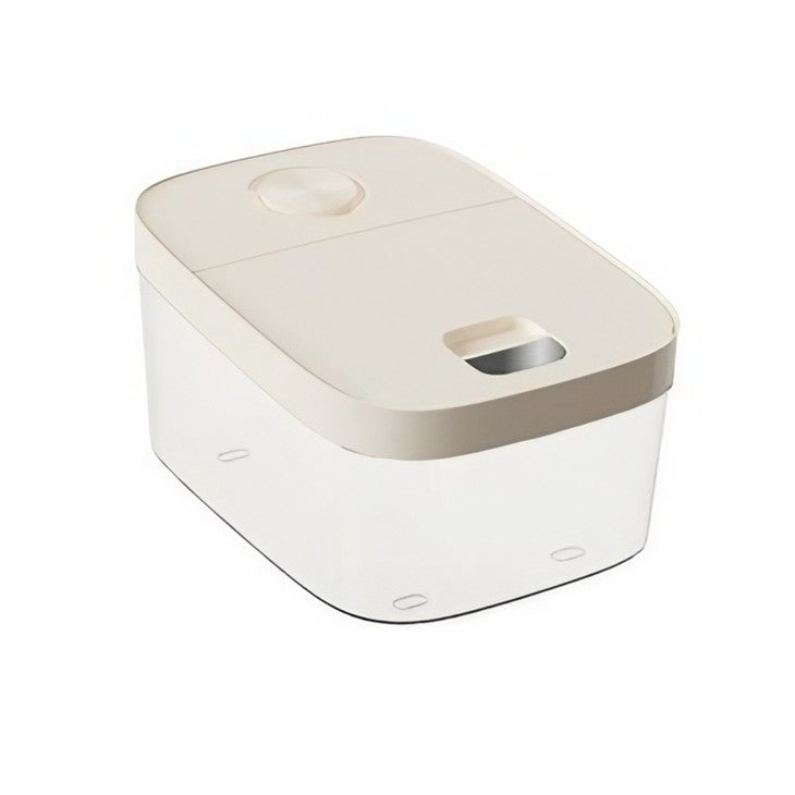 Cutie de Depozitare Kadeny, de Uz Casnic, Rezistenta la Insecte si la Umiditate, Rezervor Sigilat pentru Depozitare Alimentara, Capacitate 10 kg, 37x26x19.5 cm, Alb