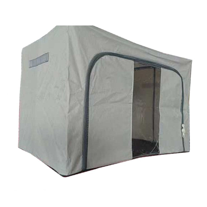 Cutie de depozitare Pliabila, Kaveny, Cadru Metalic, cu fermoar, 100 L, material Textil, 60 x 42 x 40 cm, suport de baza din plastic stabil, Gri deschis