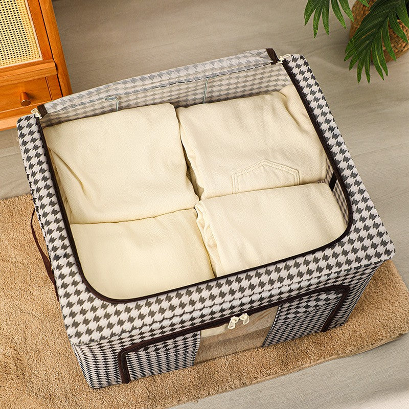 Cutie de Depozitare Pliabila, Kaveny, Cu fermoar, 66 L, Textile, 50x40x33 cm, Design Zebra