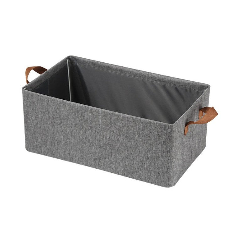 Cutie de Depozitare Tip Cos, Kaveny, Material Textil, Pliabila, 47x35x30 cm, 50 l, Cadru Metalic, cu Manere, Gri