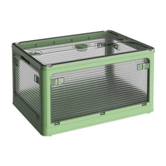 Cutie de depozitare pliabila, Kaveny, Cu capac, 85 L, Plastic, 60x42x34 cm, Verde
