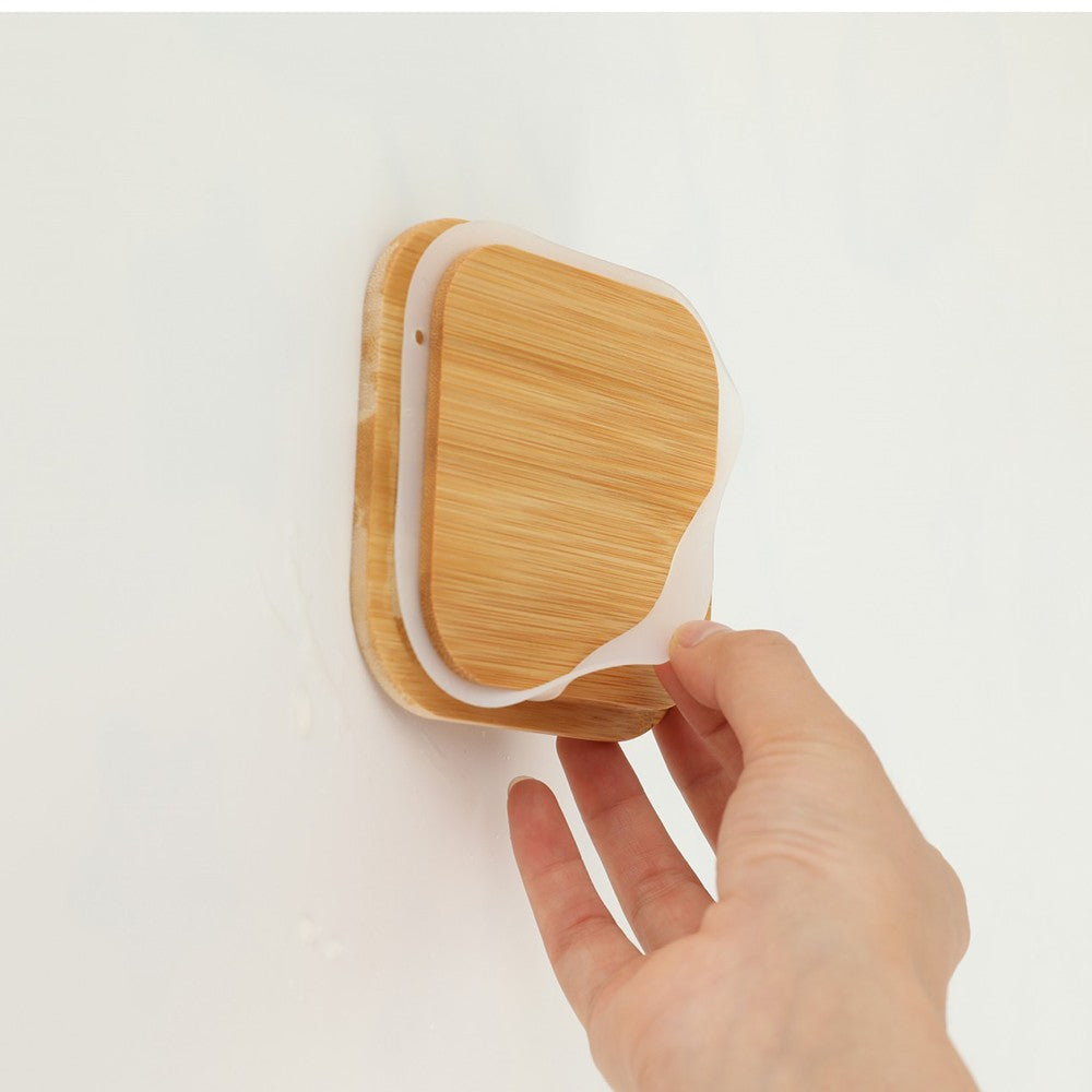 Cutii de Depozitare Alimente, Kadeny, Set din 6 Cutii de tip Container, Cutii pentru Cereale, din Plastic, Capac din Bambuc, 2pc 0.5 l. 2pc 0.8 l, 2pc 1.2 l, Transparente