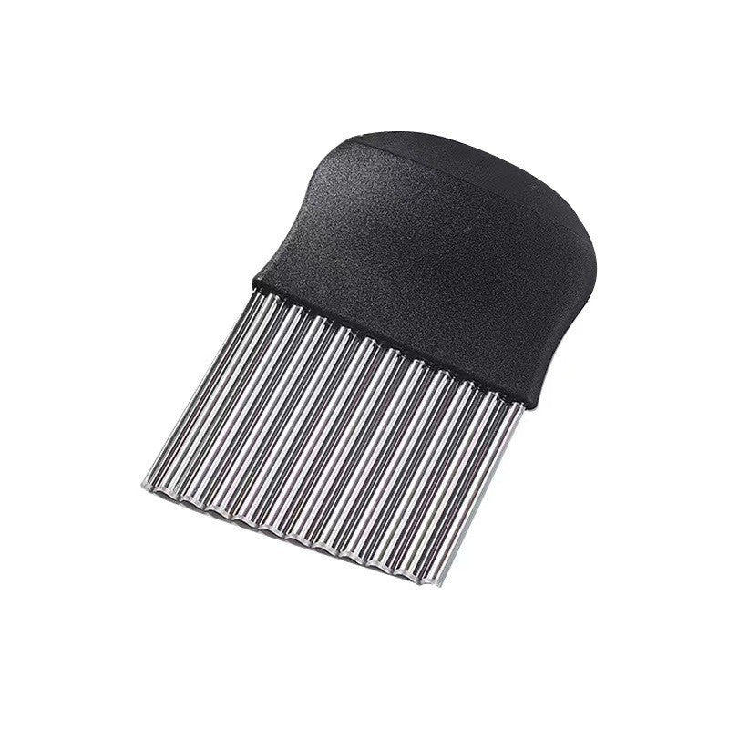 Cutit pentru Cartofi Ondulati, Kadeny, pentru Legume, Forma Ondulata, Usor de Utilizat, Taiere, Negru