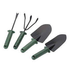 Set 4 Unelte de Gradina Kadeny, pentru Plantare Prelucrare Sol si Ingrijire Plante, Material PVC si cardboard, 25 x 8.5 cm, verde