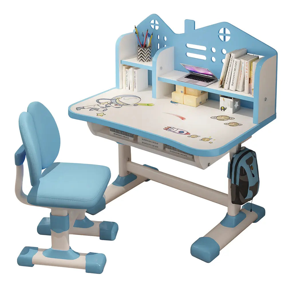 Set birou AT PERFORMANCE®, pentru copii, Mobila pentru casa copilului roz, de studiu si scaun.