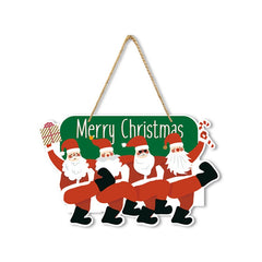 Decoratiune de Craciun, Kadeny, de Agatat, pentru Usa, Perete sau Brad, Sfoara Inclusa, 25.2 x 41.7 cm, din Hartie 350g, Model Mosi Craciuni, Multicolor