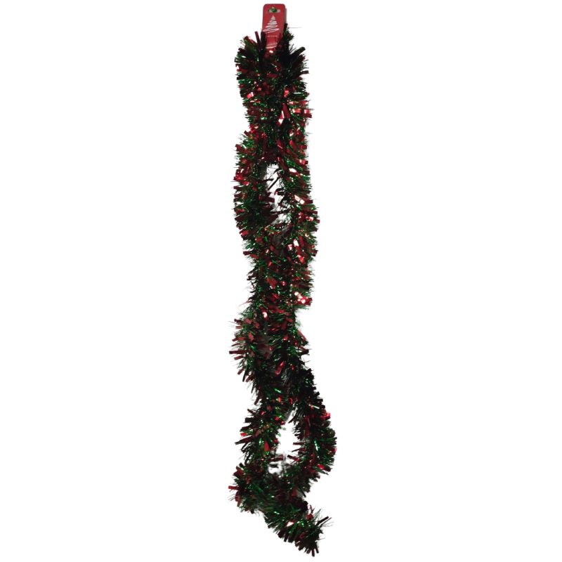 Beteala brad Craciun CNX 9244-2, PVC, rosu / verde, 1m x 9cm