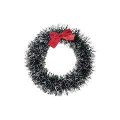 Coronita Craciun CNX 9244-4, PVC, verde / alb, 38cm