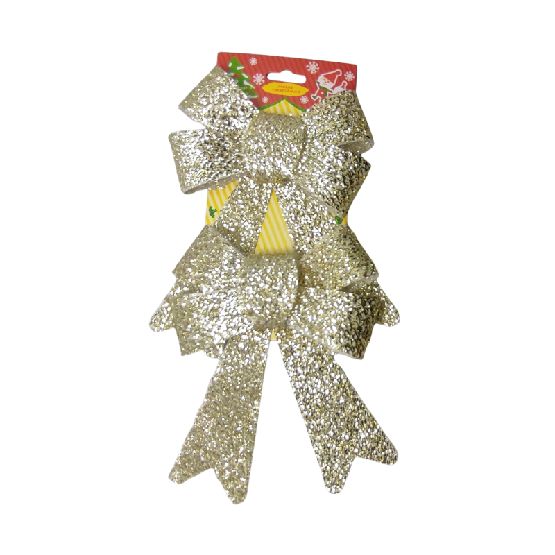 Fundite decorative de Craciun CNX RN-23186, auriu, 19x13cm, set 2 buc