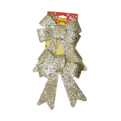 Fundite decorative de Craciun CNX RN-23186, auriu, 19x13cm, set 2 buc