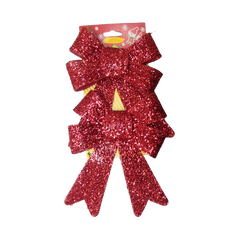 Fundite decorative de Craciun CNX RN-23186, rosu, 19x13cm, set 2 buc