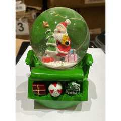 Decoratiune de Craciun din sticla, model 5, Glob muzical de zapada cu lumini, Kadeny