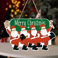 Decoratiune de Craciun, Kadeny, de Agatat, pentru Usa, Perete sau Brad, Sfoara Inclusa, 25.2 x 41.7 cm, din Hartie 350g, Model Mosi Craciuni, Multicolor