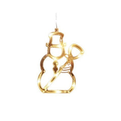 Decoratiune de Craciun Luminoasa in forma de Om de zapada 19x18 cm, cu Ventuza, Alb Cald, Kadeny