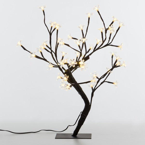 Decoratiune Luminoasa Arbore cu Baterii 48 LED -uri Alb Cald