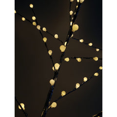 Decoratiune Luminoasa Crenguta cu Baterii 72 LED -uri Glob Alb Cald